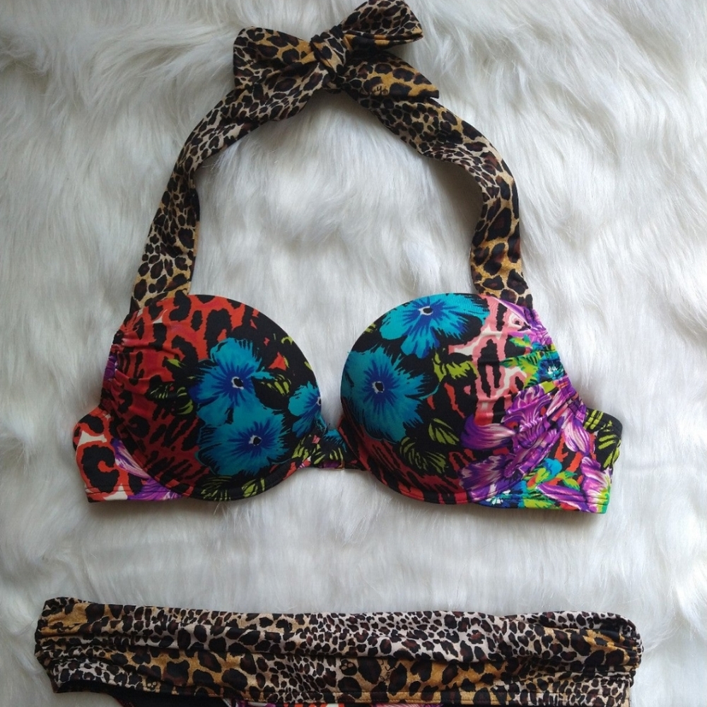Victoria's Secret Bombshell Bikini~Tropical Floral Leopard!